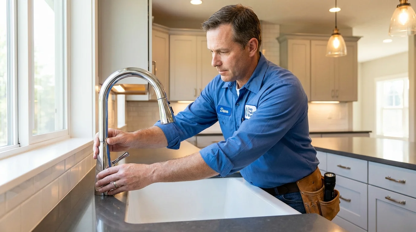 Kitchen faucet installation by Johns Plumbing LLC in Travelers Rest