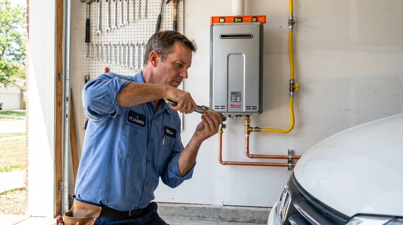 Tankless water heater installation by a Johns Plumbing LLC plumber in Travelers Rest